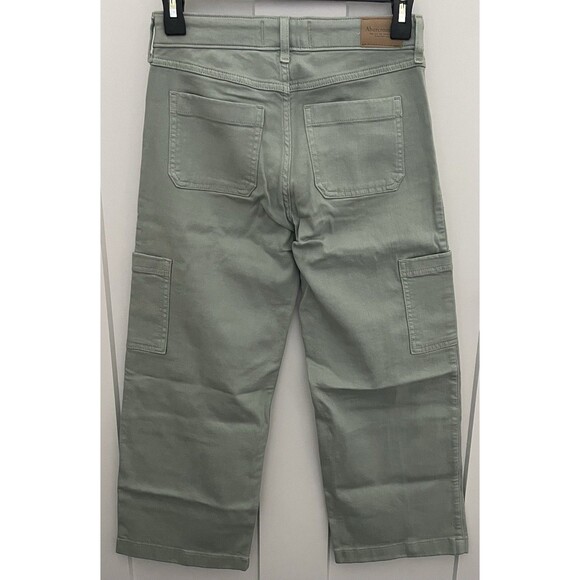 Abercrombie Kids High-Rise Girls11/12 Short Wide Leg Pants Light Green Adj Waist - Picture 2 of 9